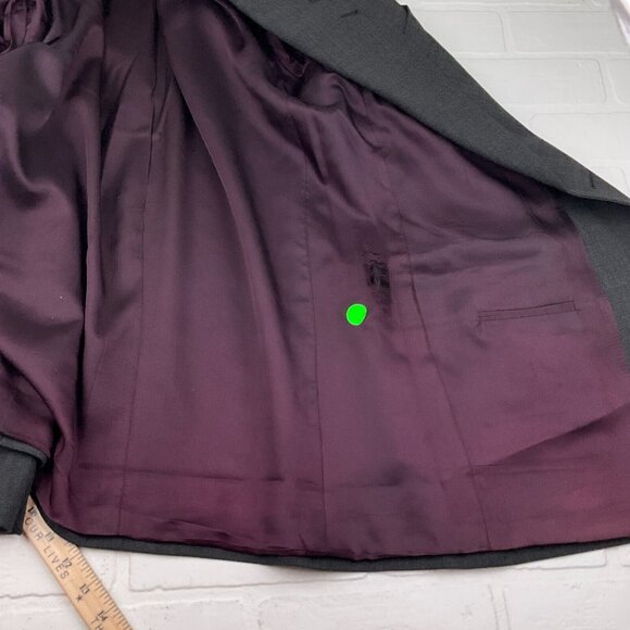 BOSS Hugo Boss Blazer Men 42 Gray Classic Career Wool USA Vintage - Picture 7 of 13